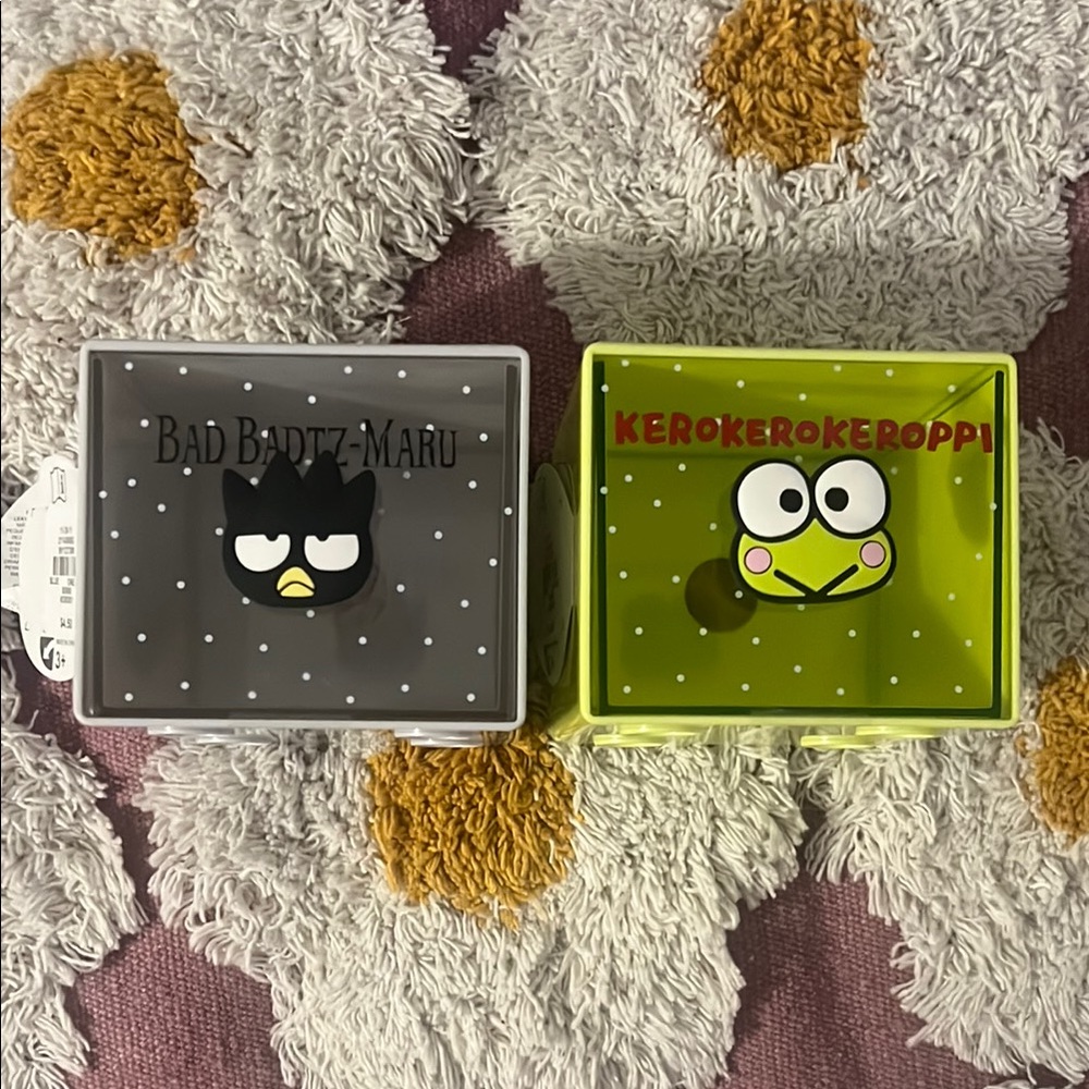 Badtz-Maru and Keroppi stackable Boxes
